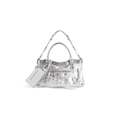 BALENCIAGA WOMEN'S LE CITY FIRST BAG IN SILVER 8414582AB4V8122 (34*20*6cm)